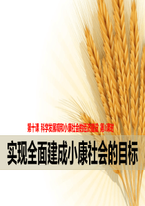 ：2017年 公开课10.1实现全面建成小康社会的目标