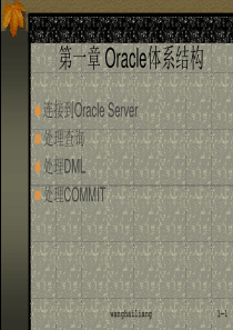 第一章 Oracle体系结构