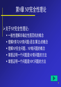 算法设计与分析   NP完全性理论与近似算法讲义