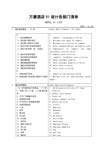 酒店管理会所 万豪集团酒店VI识别系统清单造册