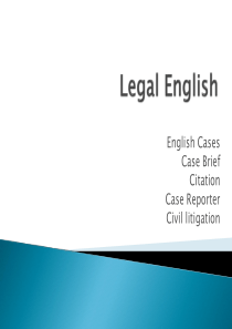 法律英语课件-Legal English(case brief)案例摘要