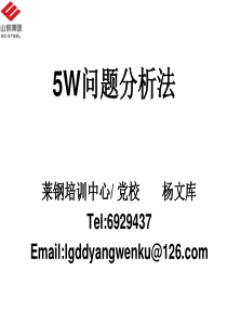 5W问题分析法