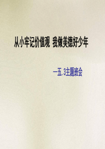 社会主义核心价值观主题班会ppt (1)PPT课件