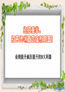 终端直营店业绩倍增方案