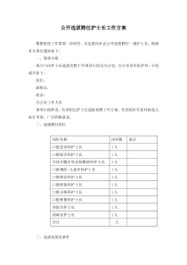 公开选拔聘任护士长工作方案_11Microsoft_Word_文档