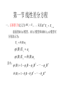 时间序列 第三章 ARMA模型的特性