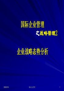 第九讲：国际企业战略管理2