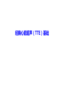 经胸心脏超声TTE基础