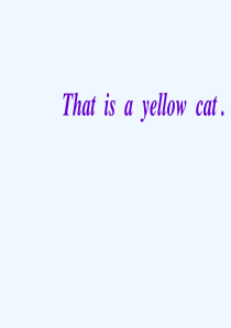 This is a yellow cat课件2