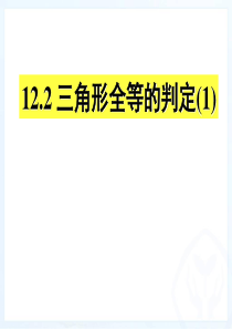 12.2全等三角形的判定(1)