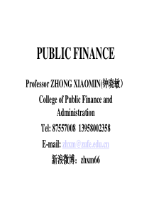 财政学双语课件PUBLIC FINANCE(01)