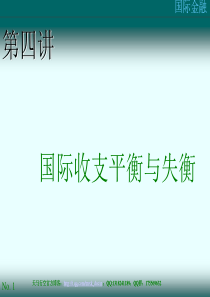 国际金融学 第四讲 国际收支失衡