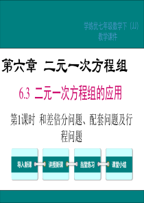 二元一次方程组和差倍分问题、配套问题