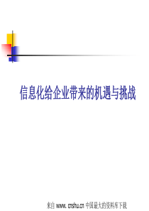 信息化给企业带来的机遇与挑战(ppt 51)