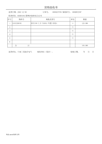 货物验收单模板