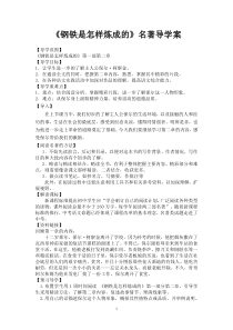 《钢铁是怎样炼成的》第一部第二章导学案