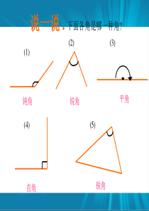 人教版四年级上册第三单元--《角的分类练习》