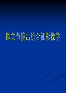 85踝关节撞击综合征影像学