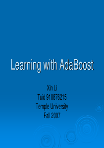 Learning with AdaBoost  AdaBoost 算法