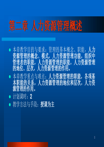 人力 第二章 人力资源管理概述