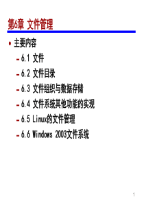 操作系统 第6章 文件管理ppt课件