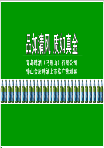 青岛金质啤酒上市推广策划案