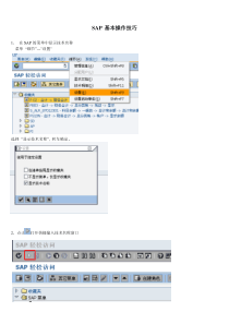 SAP 基本操作技巧