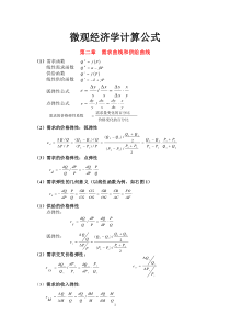 微观经济学计算公式全集