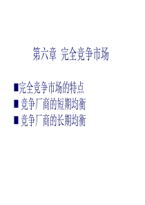 微观经济学课件--06 完全竞争市场