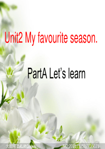 PEP小学英语五年级下册-Unit-2-My-favourite-season