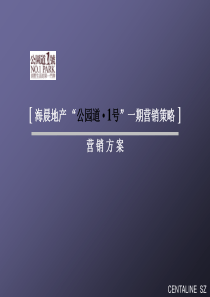 海晨地产公园道1号房地产项目营销策略方案