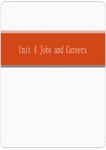 Unit 4 Jobs and Careers 蒋静仪英语阅读1