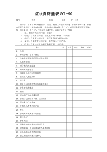 症状自评量表SCL90(打印版)