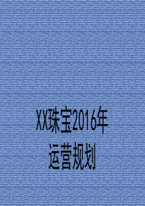 《XX珠宝XXXX运营计划》