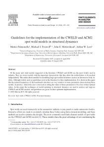 Guidelines for the implementation of the CWELD and