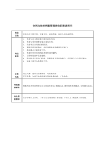 合同与技术档案管理岗位职责说明书