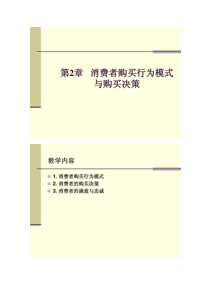 第2章 消费者购买行为模式与购买决策解析