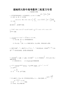 湖南师大附中高考数学二轮复习专项 (4)