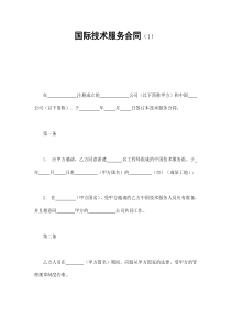 国际技术服务合同（1）（DOC7页）