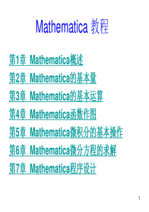 数学建模Mathematica详细教程