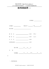 技术咨询合同（2）