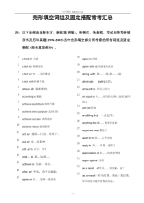 专四完形填空词组及固定搭配常考汇总