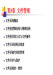 操作系统原理-第五章-文件管理
