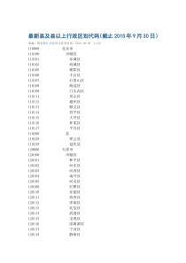 全国行政区划代码