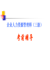 企业人力资源管理师(三级)第一章    人力资源规划