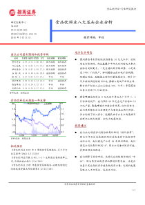 食品饮料业八大龙头企业分析(1)