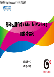 XXXX移动应用商场（MobileMarket）的整体情况(PPT35页)