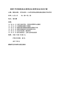 2009年首都高校社团峰会社团部论坛活动方案