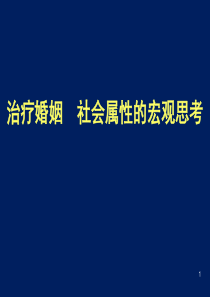 治疗婚姻社会属性的宏观思考