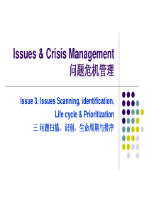 Issue 3-issues identification,scan & life cycle